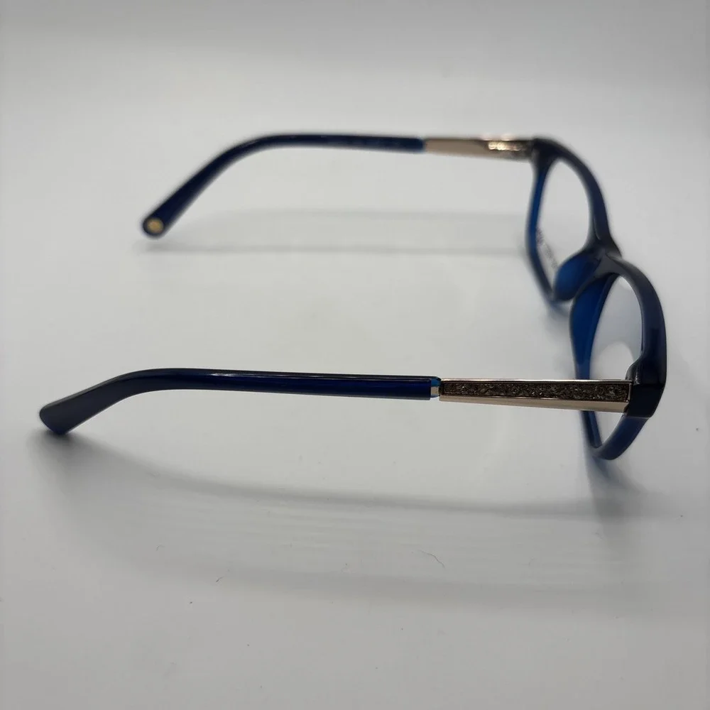 New Nine West NW5141 434 Blue/Gold Rectangle Womens Eyeglasses 52-17-135mm #C401
